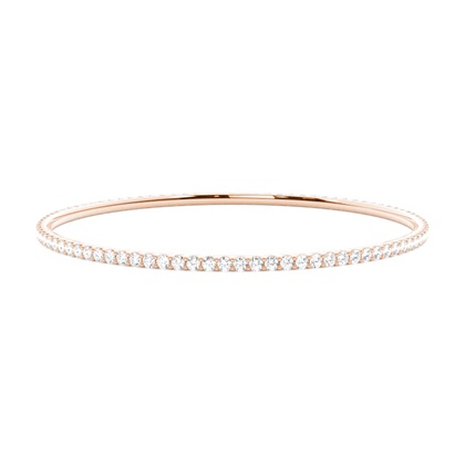 4 Prong Setting Round Diamond Bangle