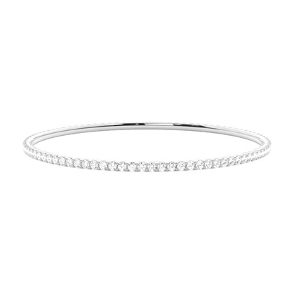 4 Prong Setting Round Diamond Bangle