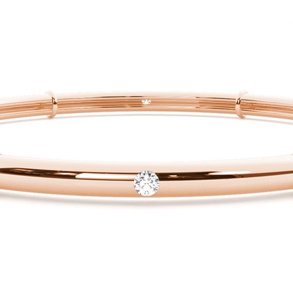 Runder Diamant Armreifen in einer Eingeriebener Fassung