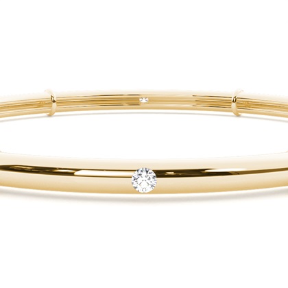 Runder Diamant Armreifen in einer Eingeriebener Fassung