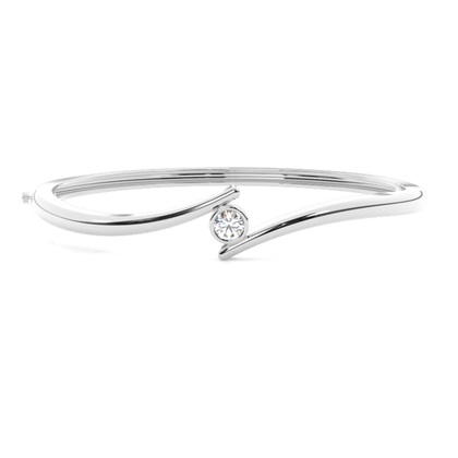 Full Bezel Setting Round Diamond Bangle