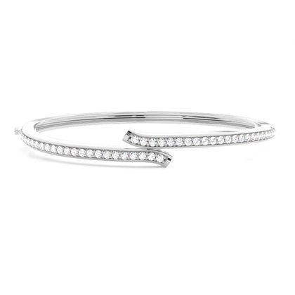Pave Setting Round Diamond Bangle