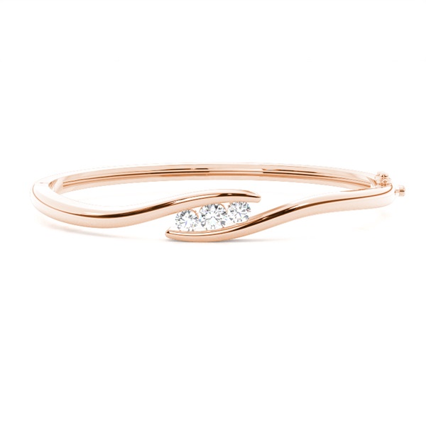 Channel Setting Round Diamond Bangle