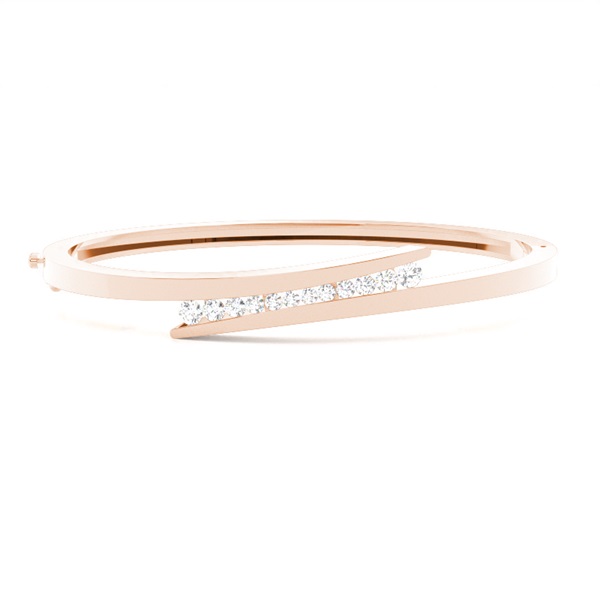 Channel Setting Round Diamond Bangle