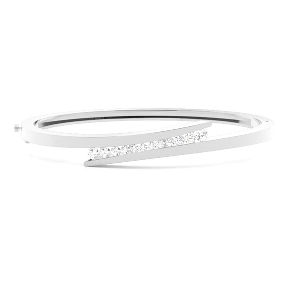 Channel Setting Round Diamond Bangle