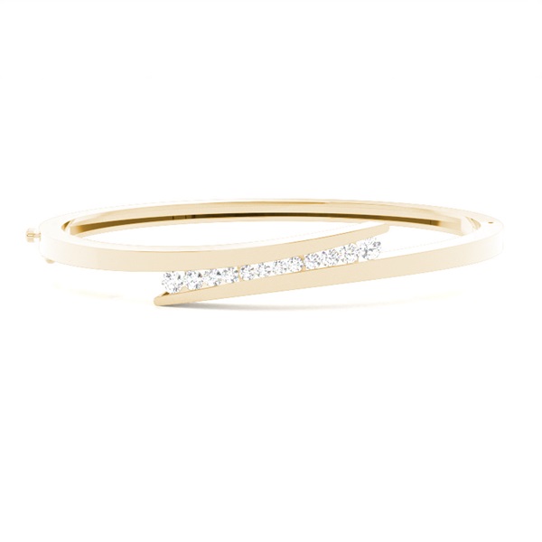 Channel Setting Round Diamond Bangle