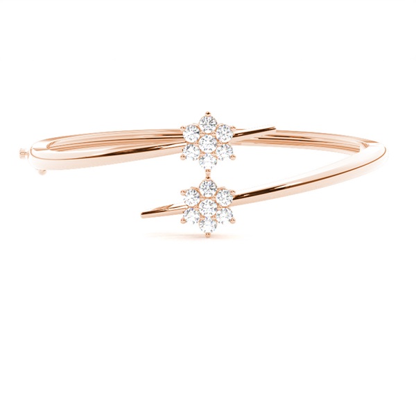 3 Prong Setting Round Diamond Bangle