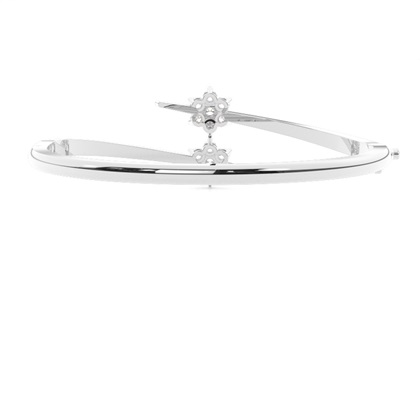 Runde Diamanten Krappen gefasst in einem Armreifen