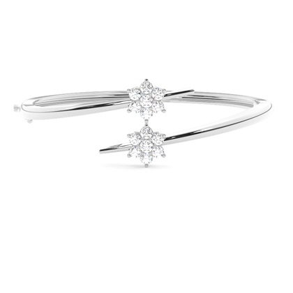 3 Prong Setting Round Diamond Bangle