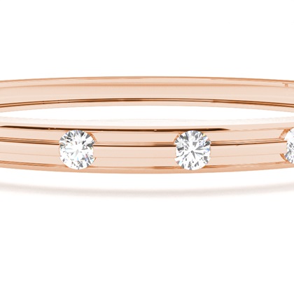 Runder Diamant Armreifen in einer Eingeriebener Fassung