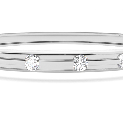 Runder Diamant Armreifen in einer Eingeriebener Fassung