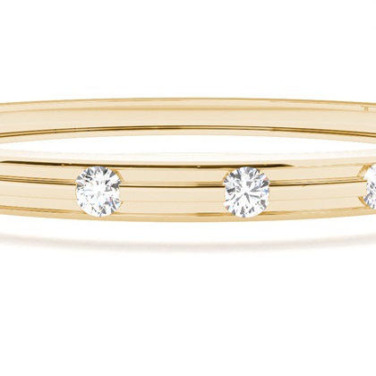 Runder Diamant Armreifen in einer Eingeriebener Fassung