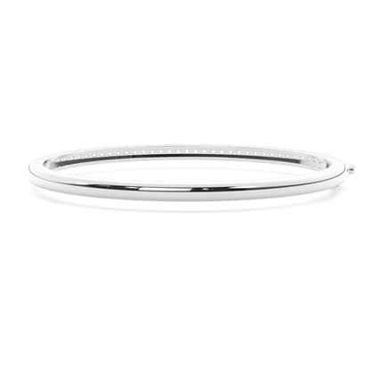 Pave Setting Round Diamond Bangle