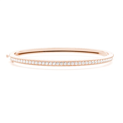 Pave Setting Round Diamond Bangle
