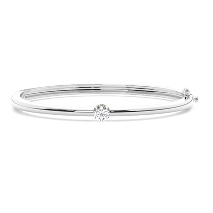 Channel Setting Round Diamond Bangle