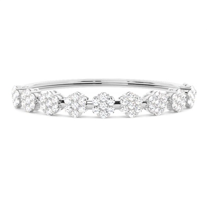 Prong Setting Round Diamond Bangle
