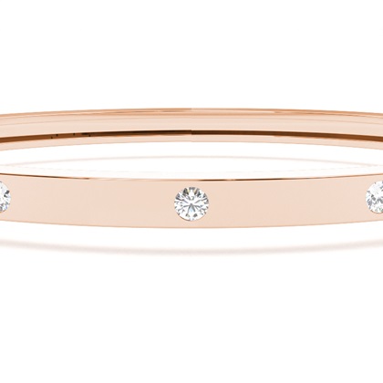 Runder Diamant Armreifen in einer Eingeriebener Fassung