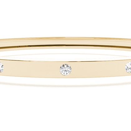 Runder Diamant Armreifen in einer Eingeriebener Fassung