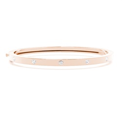 Flush Setting Round Diamond Bangle