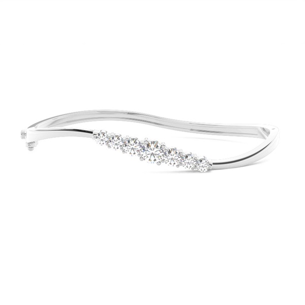4 Prong Setting Round Diamond Bangle