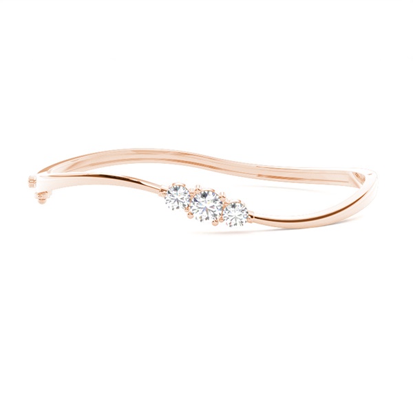 4 Prong Setting Round Diamond Bangle