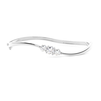 4 Prong Setting Round Diamond Bangle