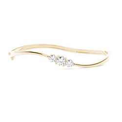 4 Prong Setting Round Diamond Bangle