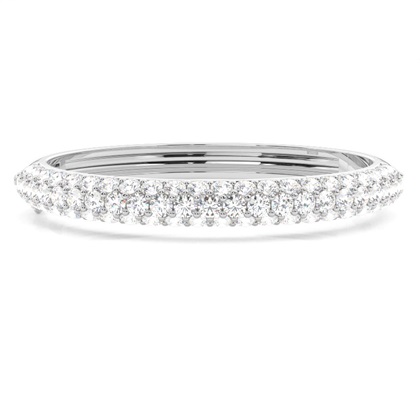 4 Prong Setting Round Diamond Bangle