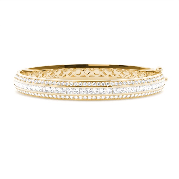 Channel Setting Round & Princess Diamond Bangle