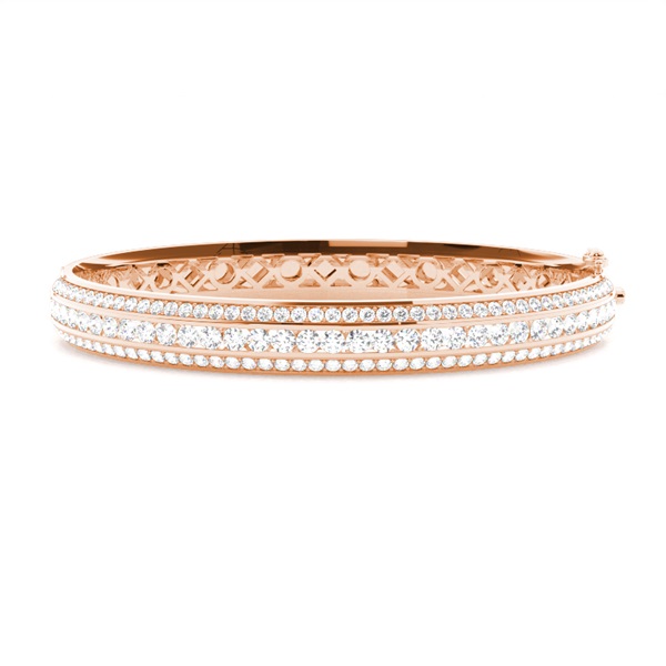Channel Setting Round Diamond Bangle