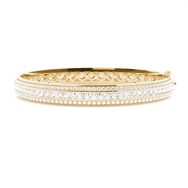 Channel Setting Round Diamond Bangle