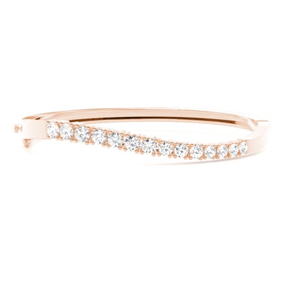 Rose Gold Diamond Bangles Diamond Bracelets