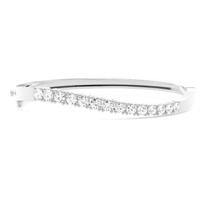 4 Prong Setting Round Diamond Bangle