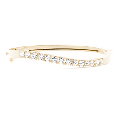Yellow Gold Diamond Bangles Diamond Bracelets
