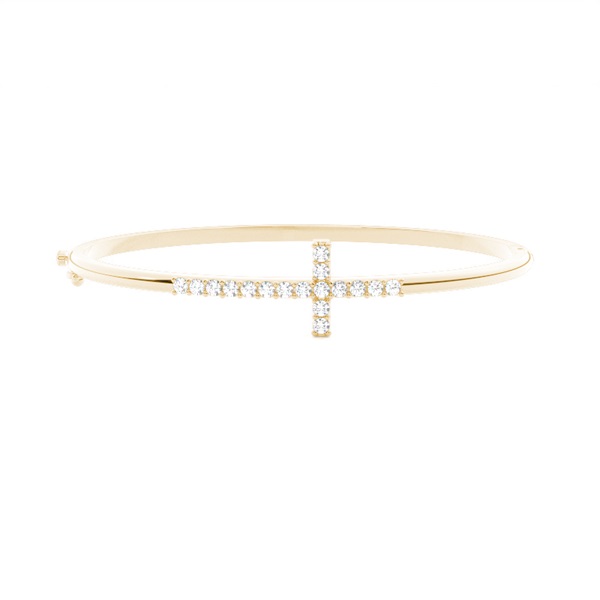 Prong Setting Round Diamond Bangle