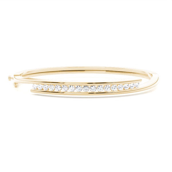 Channel Setting Round Diamond Bangle