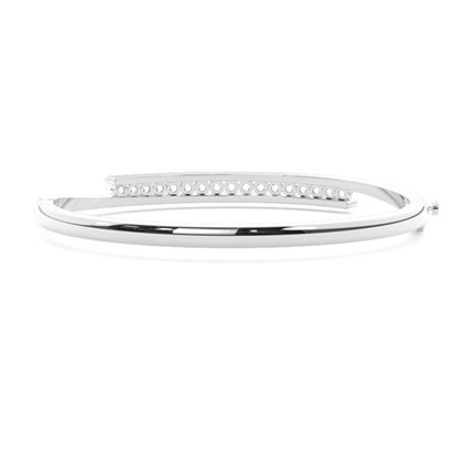 Channel Setting Round Diamond Bangle