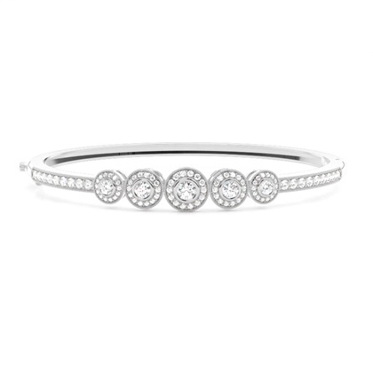 Full Bezel & Pave Setting Round Diamond Bangle