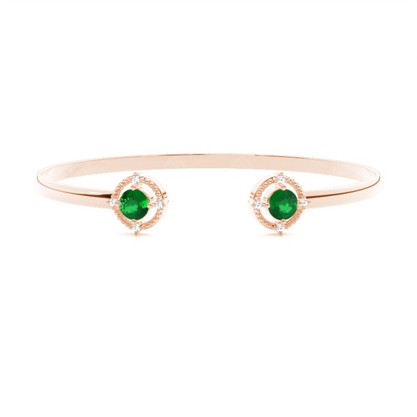 4 Prong Setting Gemstone Bangle