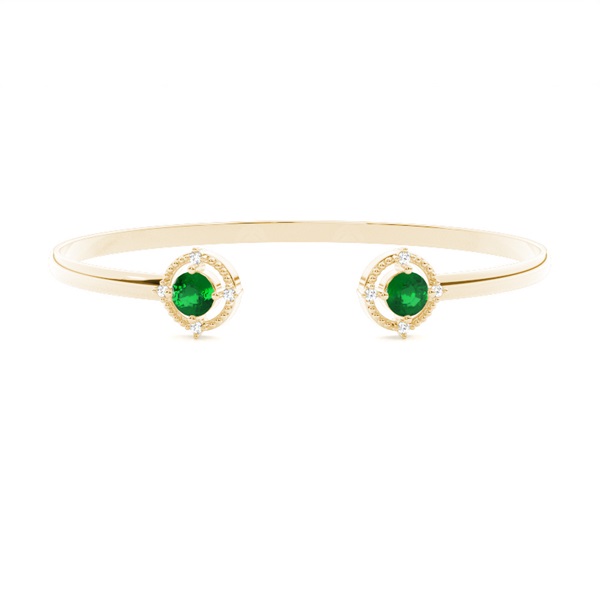 4 Prong Setting Gemstone Bangle