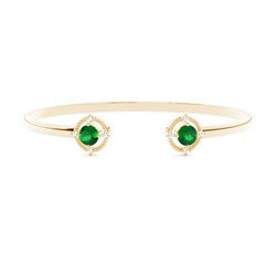 4 Prong Setting Gemstone Bangle