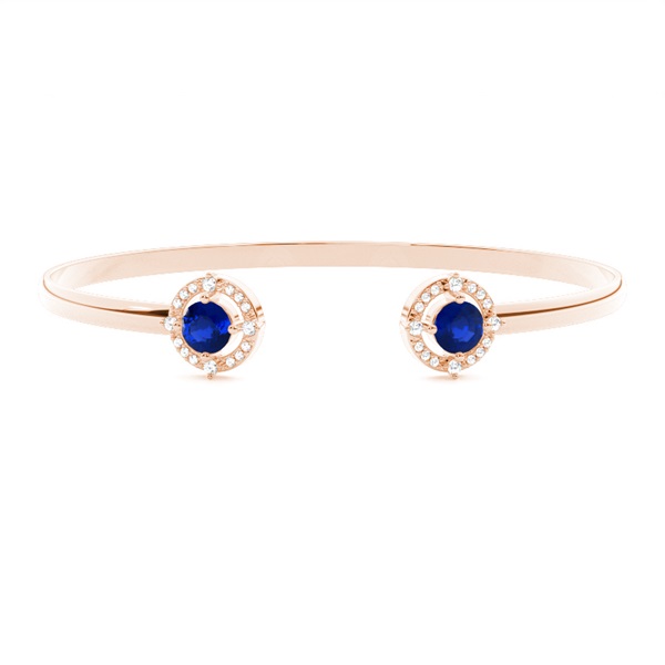 4 Prong Setting Gemstone Bangle