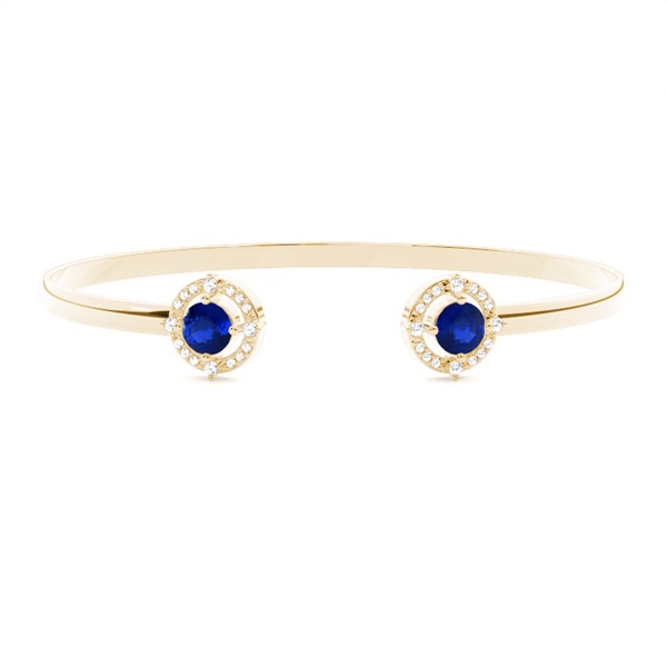 4 Prong Setting Gemstone Bangle
