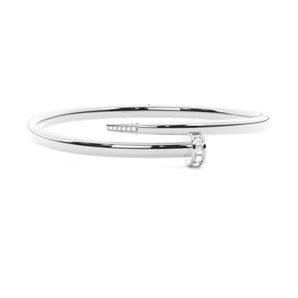 Channel Setting Round Diamond Bangle