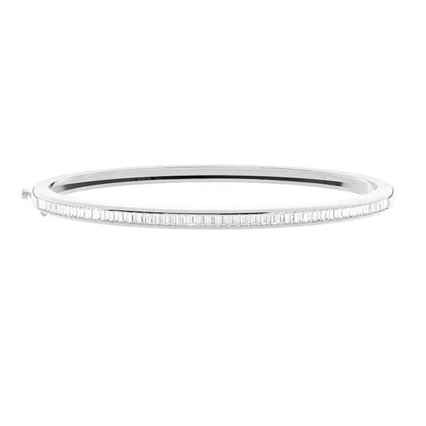 Channel Setting Round Diamond Bangle