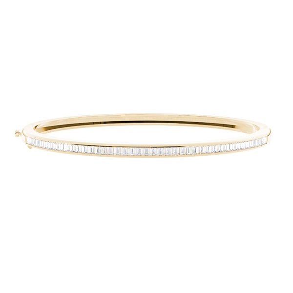 Channel Setting Round Diamond Bangle