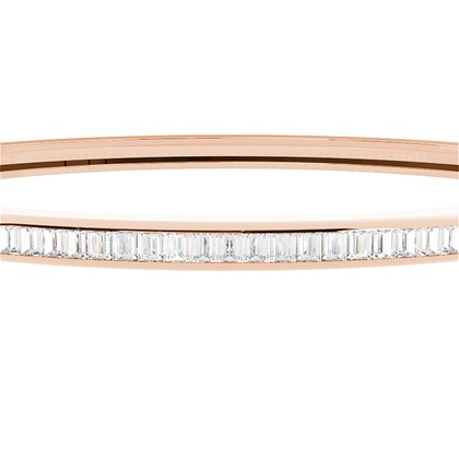 Runder Diamant-Armreif in Kanalfassung