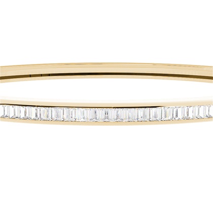 Runder Diamant-Armreif in Kanalfassung