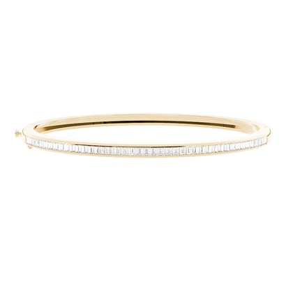 Baguette Yellow Gold Diamond Bracelets