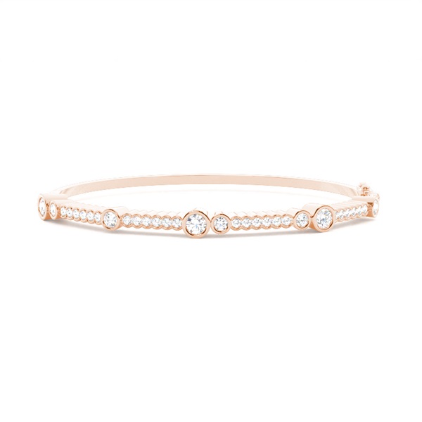 Full Bezel Setting Round Diamond Bangle